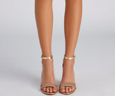 Glamouröse Heels mit Chrom-Strass